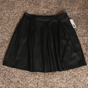 Faux Leather/Polyester Mini Skirt